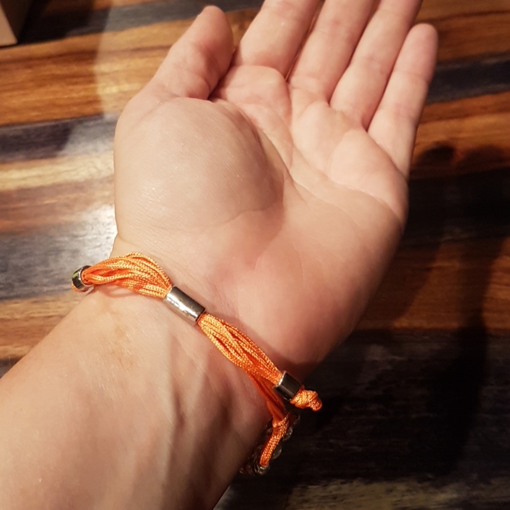 ORANGE CRYSTAL ROPE BRACELET - Picture 4 of 4